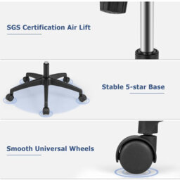 Gainoom Ergonomic Black Office Chair Adjustable Swivel Mesh Task Rocking Chair - thumbnail 4