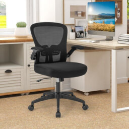 Gainoom Ergonomic Black Office Chair Adjustable Swivel Mesh Task Rocking Chair - thumbnail 3