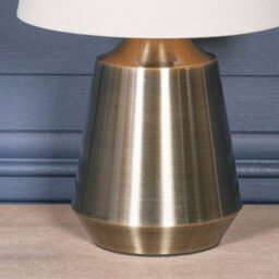 Eilidh Satin Brass Bedside Table Lamp - thumbnail 2