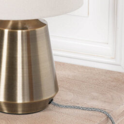 Eilidh Satin Brass Bedside Table Lamp - thumbnail 7