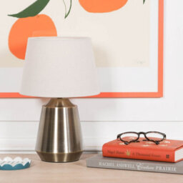 Eilidh Satin Brass Bedside Table Lamp - thumbnail 5