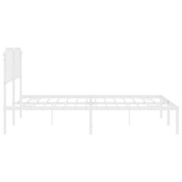 Berkfield Metal Bed Frame Without Mattress With Headboard White 183X213Cm - thumbnail 6