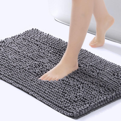 Bath Mat Anti Slip Soft Washable Rugs Water Absorbent Shower Mat Bathroom Mats Camel Dark Grey 50Cm X 80Cm - image 1