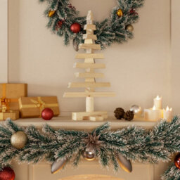 Berkfield Wooden Christmas Tree For Decoration 60 Cm Solid Wood Pine - thumbnail 1