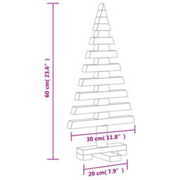 Berkfield Wooden Christmas Tree For Decoration 60 Cm Solid Wood Pine - thumbnail 8