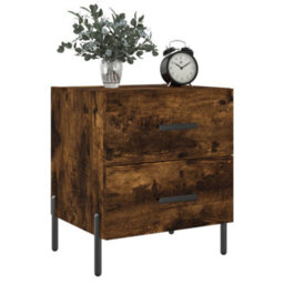 Berkfield Bedside Cabinet Smoked Oak 40X35X47.5 Cm Engineered Wood - thumbnail 3
