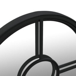 Berkfield Mirror Black 60X4 Cm Iron Round For Indoor Use - thumbnail 5