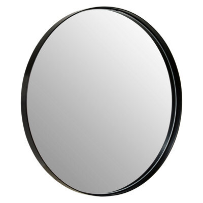 Orsina Sturdy Medium Matte Black Finish Wall Mirror, Versatile Hallway Mirror, Contemporary Wall Mirror For Home - image 1