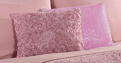 Rapport Limoge Raised Roses Floral Filled Cushion