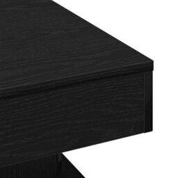 Berkfield Black Oak Coffee Table - 57X57X30 Cm - Engineered Wood - thumbnail 8