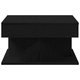 Berkfield Black Oak Coffee Table - 57X57X30 Cm - Engineered Wood - thumbnail 6