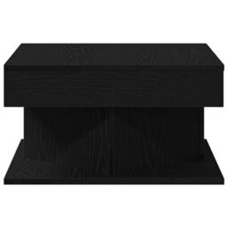 Berkfield Black Oak Coffee Table - 57X57X30 Cm - Engineered Wood - thumbnail 7