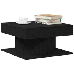 Berkfield Black Oak Coffee Table - 57X57X30 Cm - Engineered Wood - thumbnail 3