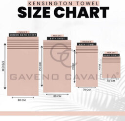 Gc Gaveno Cavailia 3 Piece Kensington Bath Sheet 80X140 Blush Pink 500 Gsm Quick Dry & Water Absorbent Towel - thumbnail 3