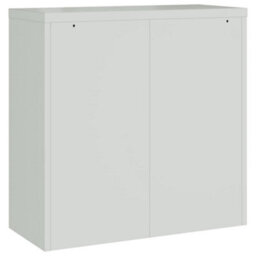 Walplus Office Cabinet With 2 Doors Grey 90 Cm Steel - thumbnail 5