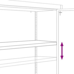 Walplus Office Cabinet With 2 Doors Grey 90 Cm Steel - thumbnail 8
