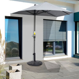 Outsunny 9Kg Half Round Parasol Umbrella Base Resin Outdoor Garden Furniture - thumbnail 1