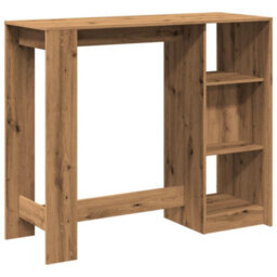 Berkfield Bar Table With Shelf Artisan Oak 124X46X103.5 Cm Engineered Wood - thumbnail 6