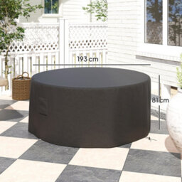 Outsunny Large Outdoor Set Round Cover Garden Furniture Waterproof - thumbnail 3