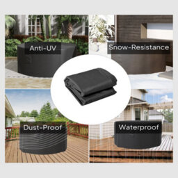 Outsunny Large Outdoor Set Round Cover Garden Furniture Waterproof - thumbnail 4