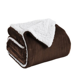 Ameha Sherpa Fleece Blanket Coffee Soft Thick & Fluffy Reversible Smooth Touch Warm Throw Super King 230X270Cm - thumbnail 9