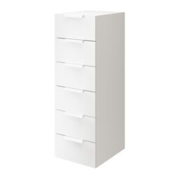 GoodHome Atomia Freestanding Matt White No Effect 6 Drawer Chest (H)1125mm (W)375mm (D)450mm - thumbnail 2