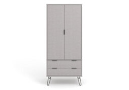 Core Products Augusta Industrial Grey 2 Door, 2 Drawer Wardrobe H176.0Cm X W76.5Cm X D53.0Cm - thumbnail 3