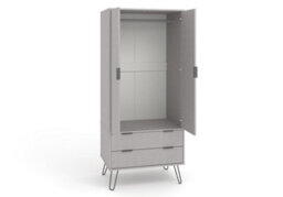 Core Products Augusta Industrial Grey 2 Door, 2 Drawer Wardrobe H176.0Cm X W76.5Cm X D53.0Cm - thumbnail 6
