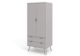 Core Products Augusta Industrial Grey 2 Door, 2 Drawer Wardrobe H176.0Cm X W76.5Cm X D53.0Cm - thumbnail 7