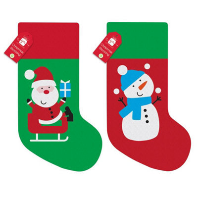 Anker Single Santa Or Snowman Design Childrens Christmas Stocking