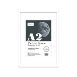 A2 White Picture Frame With Mount For A3 (29.7 X 42Cm - 11.7 X 16.5In) Poster, Photo, Artwork, Or Print. - thumbnail 1