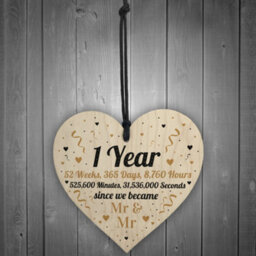 Red Ocean One Year As Mr And Mr First Anniversary Love Husband Couple Gifts - thumbnail 2