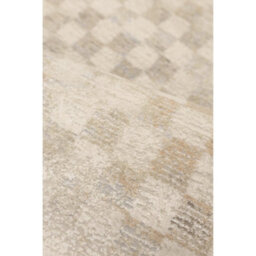 Melrose Zeus Cream Chequer Pattern Living Indoor X-Large Area Rug 200/290Cm - thumbnail 3