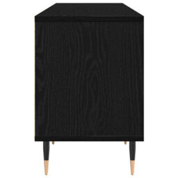 Berkfield Modern Tv Cabinet Black Oak 150X30X44.5 Cm Engineered Wood - thumbnail 8