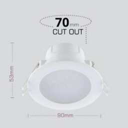 First Choice Lighting Set Of 40 Cct Led Bathroom Downlights White Ip44 Recessed Downlights - thumbnail 4