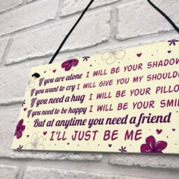 Red Ocean If You Are Alone Hanging Plaque Friendship Gift Signs Best Friends Sister Love Sign Keepsake - thumbnail 7