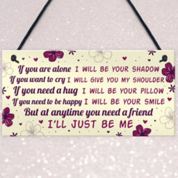 Red Ocean If You Are Alone Hanging Plaque Friendship Gift Signs Best Friends Sister Love Sign Keepsake - thumbnail 3