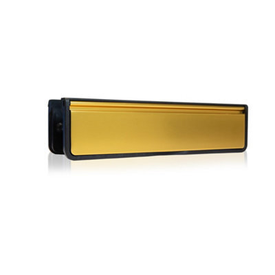 "UAP Limited Uap Doormaster 12"" Gold Finish Draught Proof Letterbox For Upvc Composite And Wooden Doors 40 To 80mm" - image 1