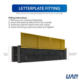 "UAP Limited Uap Doormaster 12"" Gold Finish Draught Proof Letterbox For Upvc Composite And Wooden Doors 40 To 80mm" - thumbnail 6