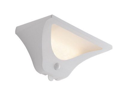 Luminosa Lighting Luminosa Skyp Outdoor Solar Led Wall Light With Sensor, White, Ip54, 4000K