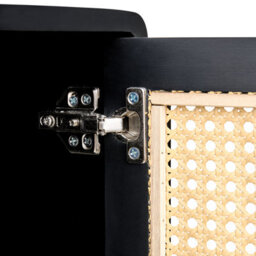 Wyld And Coco Bohonest Bedside Table Black, Mdf With Pe Viennese Braid Drawer, W33 X D30 X H50Cm - thumbnail 7