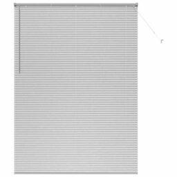 Berkfield Window Blind With Curtains Manual Silver Aluminium - thumbnail 2