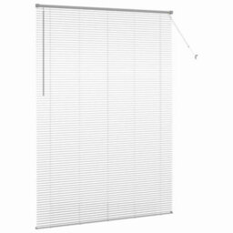 Berkfield Window Blind With Curtains Manual Silver Aluminium - thumbnail 6