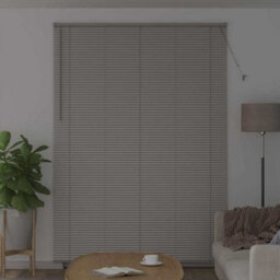 Berkfield Window Blind With Curtains Manual Silver Aluminium - thumbnail 3