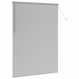 Berkfield Window Blind With Curtains Manual Silver Aluminium - thumbnail 5