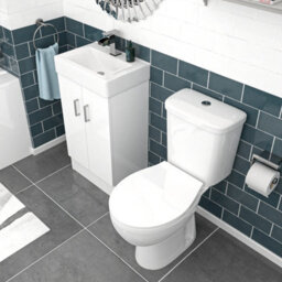 Nes Home 450mm Floorstanding Basin Vanity Unit And Close Coupled Toilet - thumbnail 5