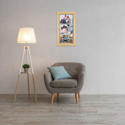 AK Frames 16X8 Mustard Yellow Modern Multi Photo Frame With Silver Mount - Holds 3 Apertures (3X) 7X5 Photos - thumbnail 3