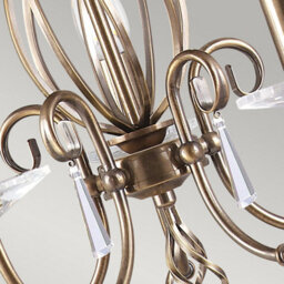 Luminosa Lighting Elstead Aegean 5 Light Chandelier Aged Brass Finish, E14 - thumbnail 3