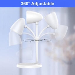 Amorly White Dimmable Led Desk Lamp, 3 Color Light Small Reading Table Lamp For Home Office, Bedroom Bedside - thumbnail 3