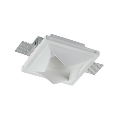 Luminosa Lighting Luminosa Brick Trimless Recessed Downlights Paintable Plaste, White, Gu10